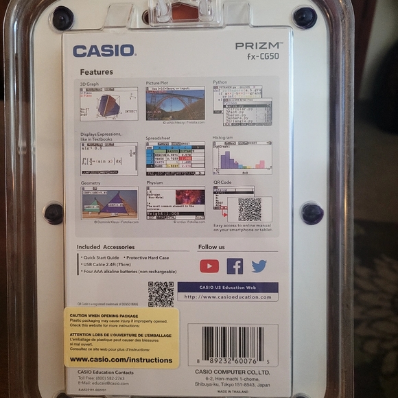 CASIO PRIZM FX-CG50 Color Graphing Calculator - Picture 2 of 2